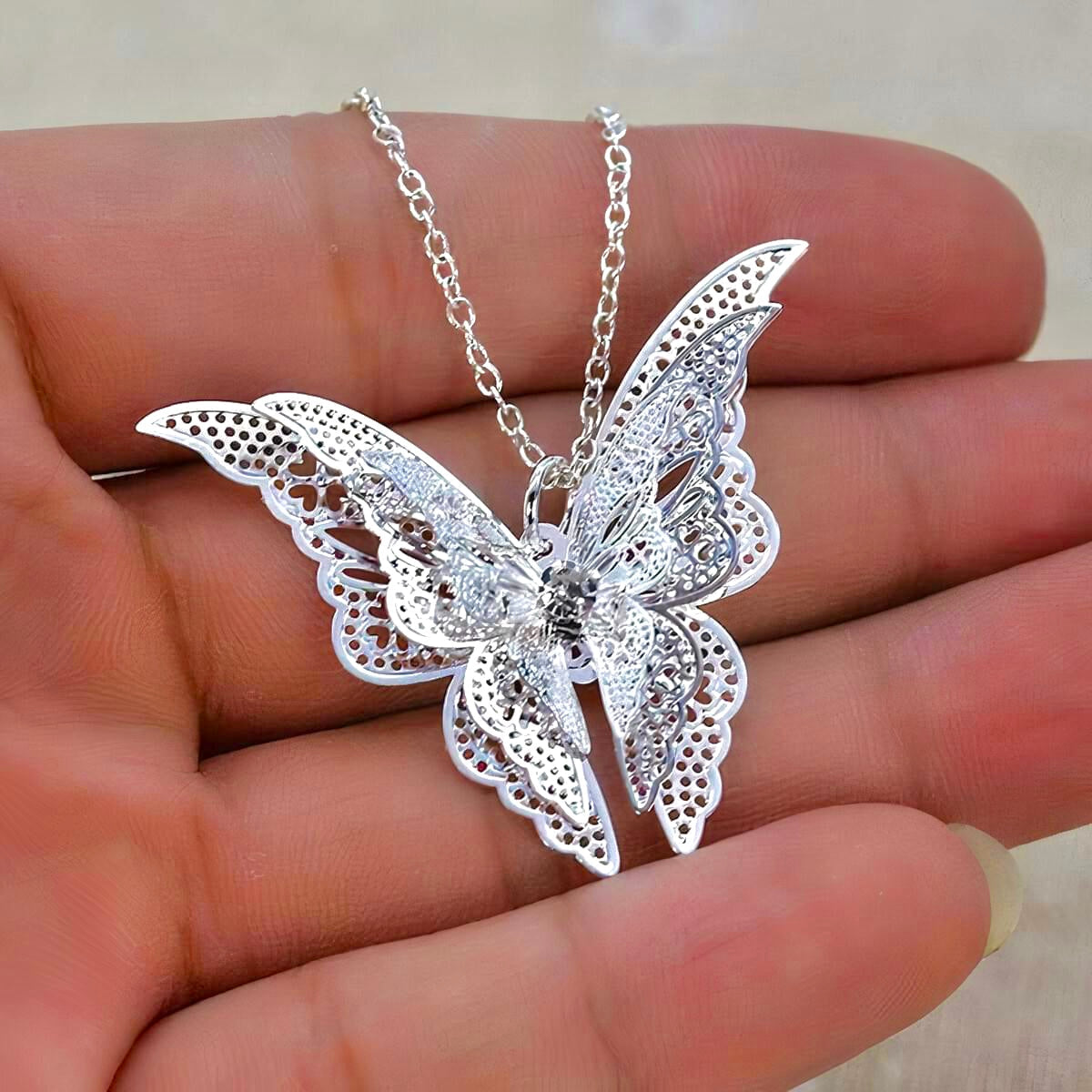 10 3D Butterfly Necklaces