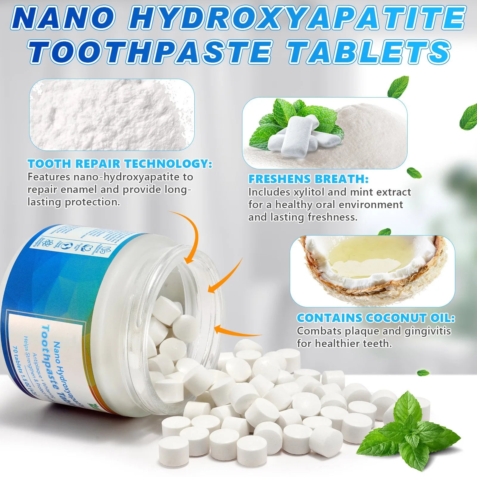 Nano Hydroxyapatite, Flouride & Plastic Free, Eco & Travel Friendly - Remineralize with NHA