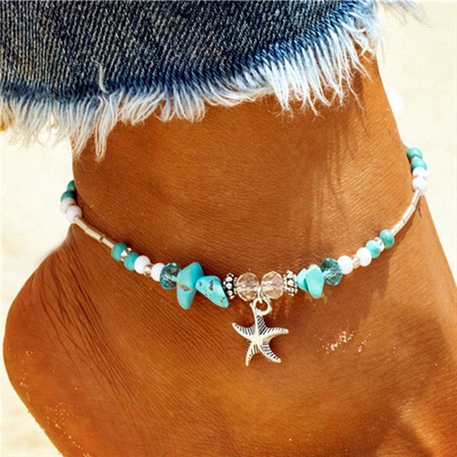 New Shell Beads Starfish Anklets