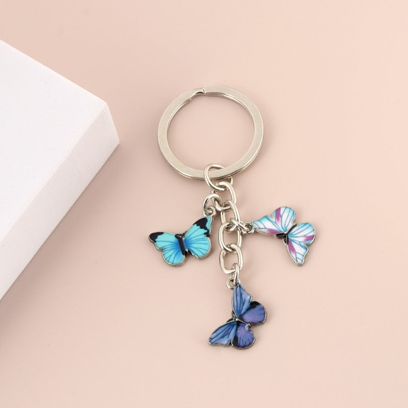 New Colorful Enamel Butterfly Keychain