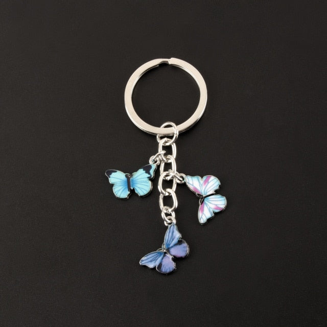 New Colorful Enamel Butterfly Keychain