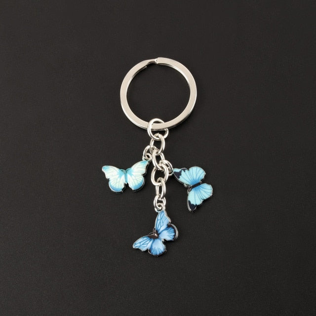 New Colorful Enamel Butterfly Keychain