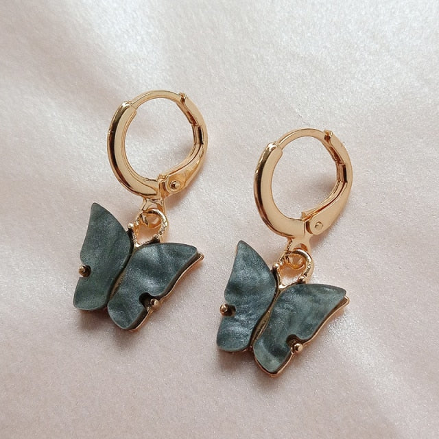 Retro Acrylic Butterfly Earrings