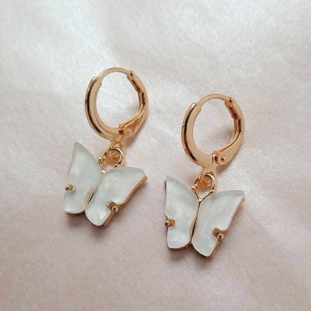 Retro Acrylic Butterfly Earrings