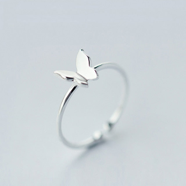 Simple Fashion Silver Leaf Ring