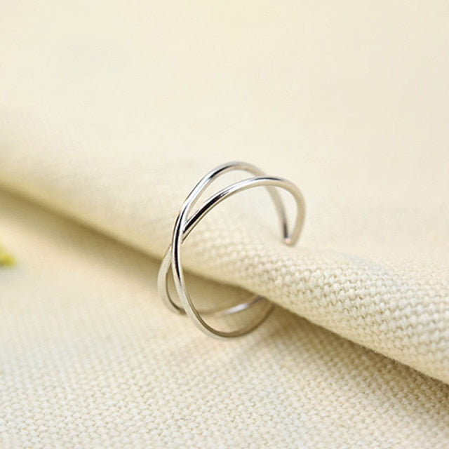 Simple Fashion Silver Leaf Ring