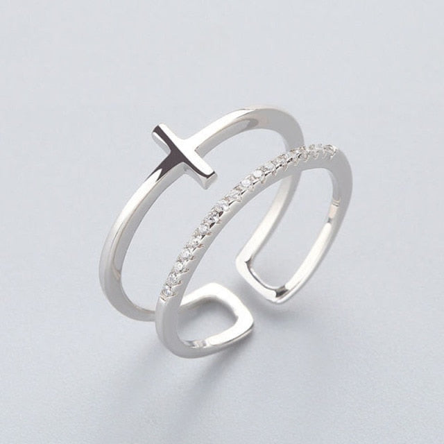 Simple Fashion Silver Leaf Ring