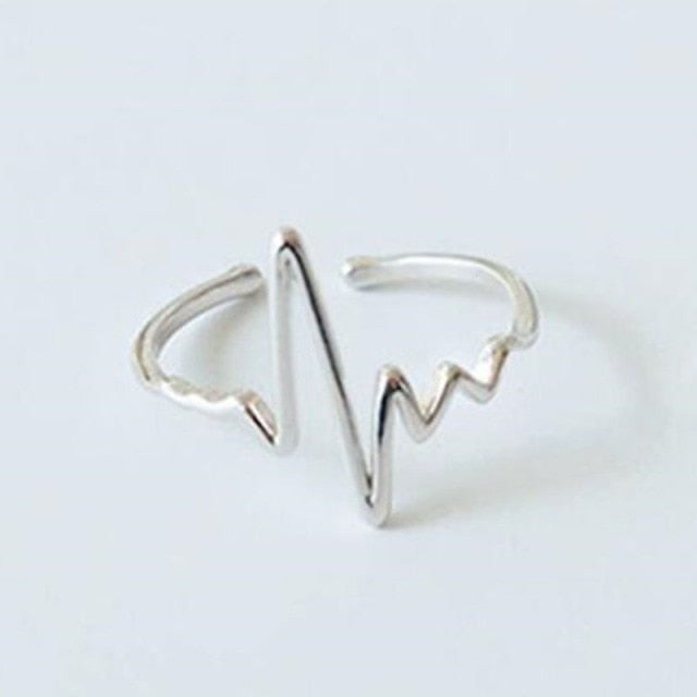 Simple Fashion Silver Leaf Ring