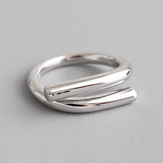 Simple Fashion Silver Leaf Ring