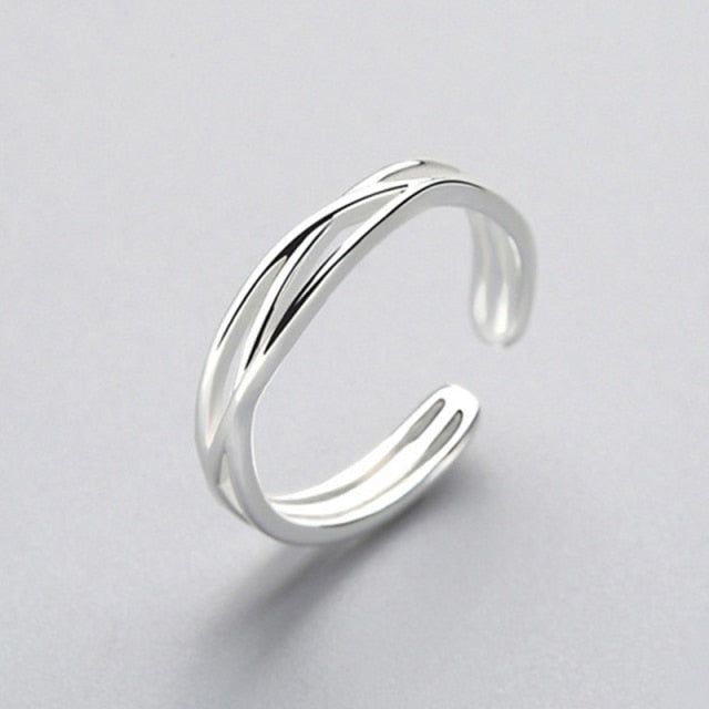 Simple Fashion Silver Leaf Ring