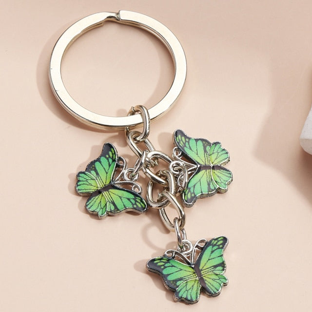 New Colorful Enamel Butterfly Keychain