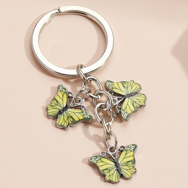 New Colorful Enamel Butterfly Keychain