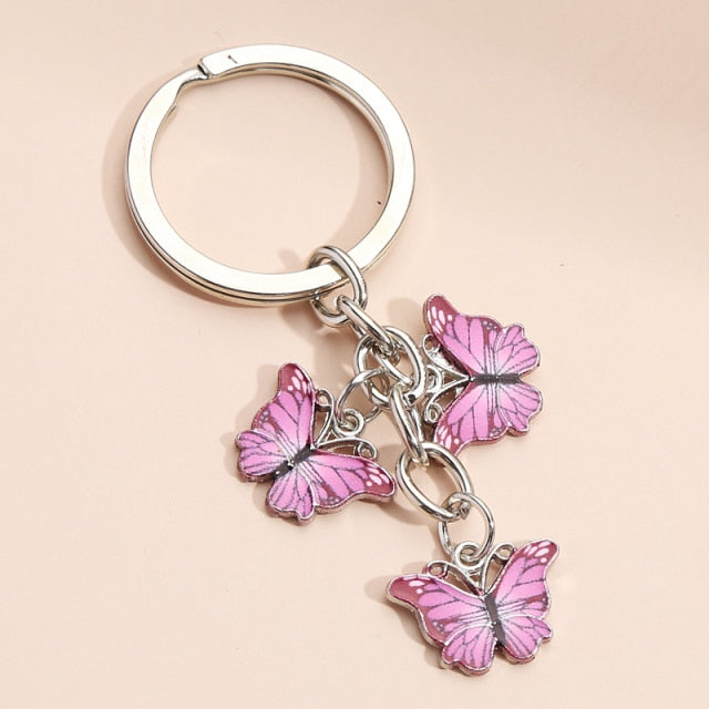 New Colorful Enamel Butterfly Keychain