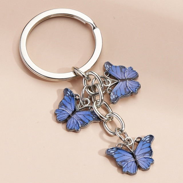 New Colorful Enamel Butterfly Keychain