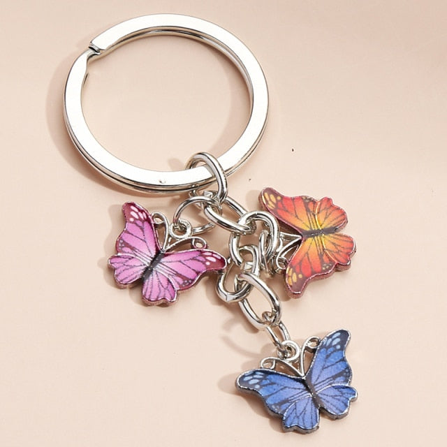 New Colorful Enamel Butterfly Keychain