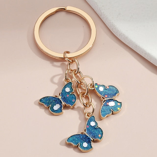 New Colorful Enamel Butterfly Keychain