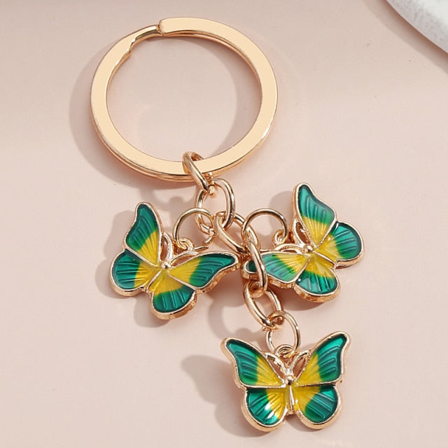 New Colorful Enamel Butterfly Keychain