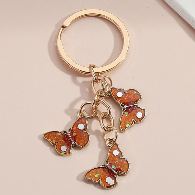 New Colorful Enamel Butterfly Keychain