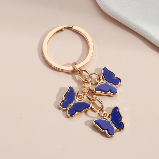 New Colorful Enamel Butterfly Keychain