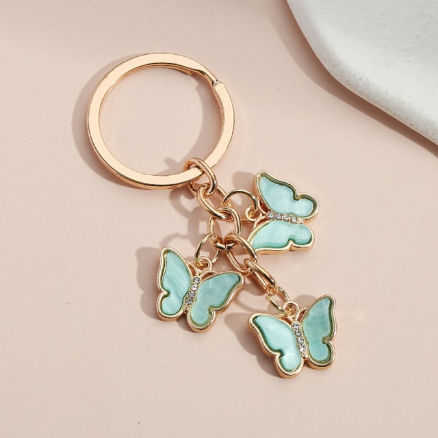 New Colorful Enamel Butterfly Keychain