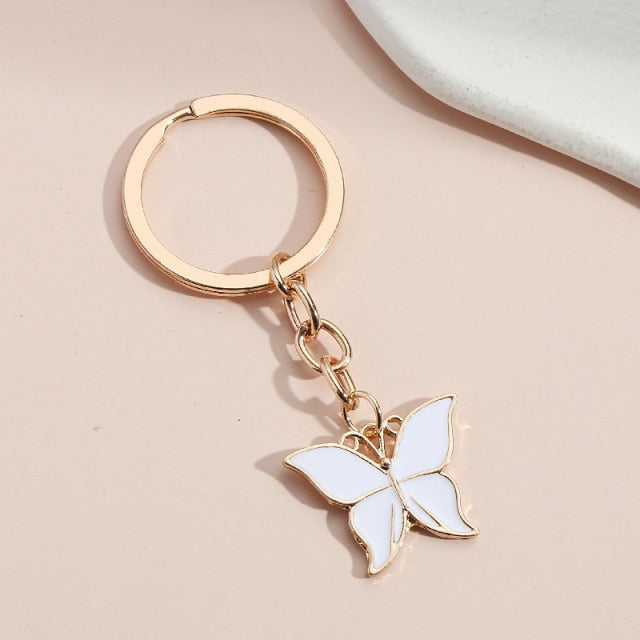 New Colorful Enamel Butterfly Keychain