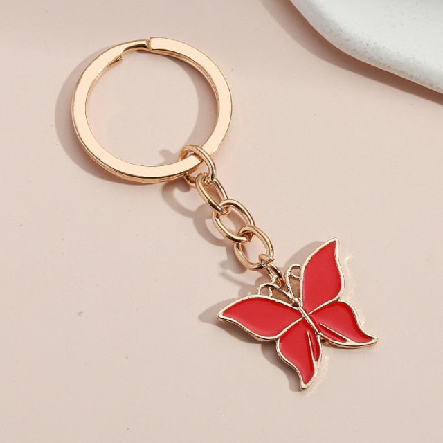 New Colorful Enamel Butterfly Keychain