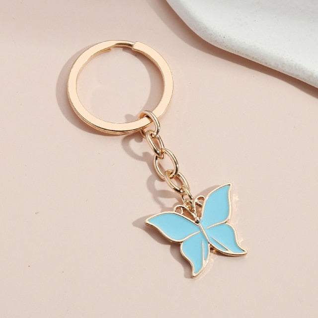 New Colorful Enamel Butterfly Keychain