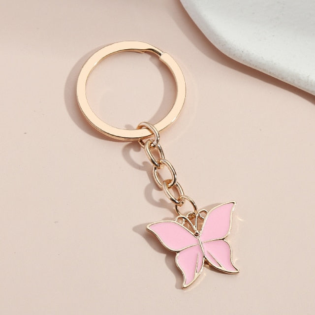 New Colorful Enamel Butterfly Keychain