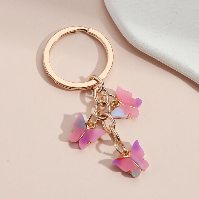 New Colorful Enamel Butterfly Keychain