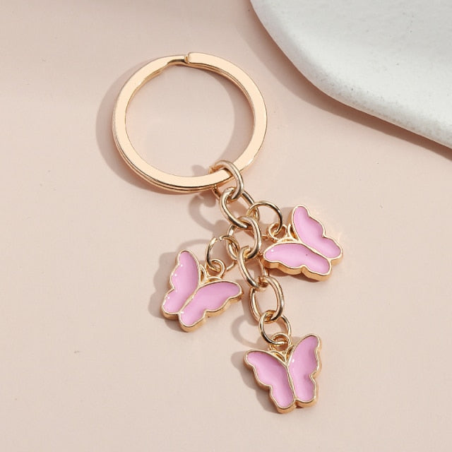 New Colorful Enamel Butterfly Keychain