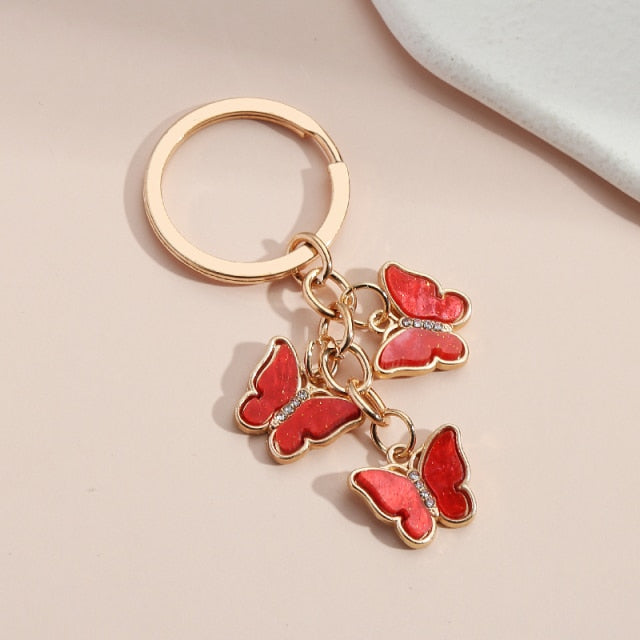 New Colorful Enamel Butterfly Keychain