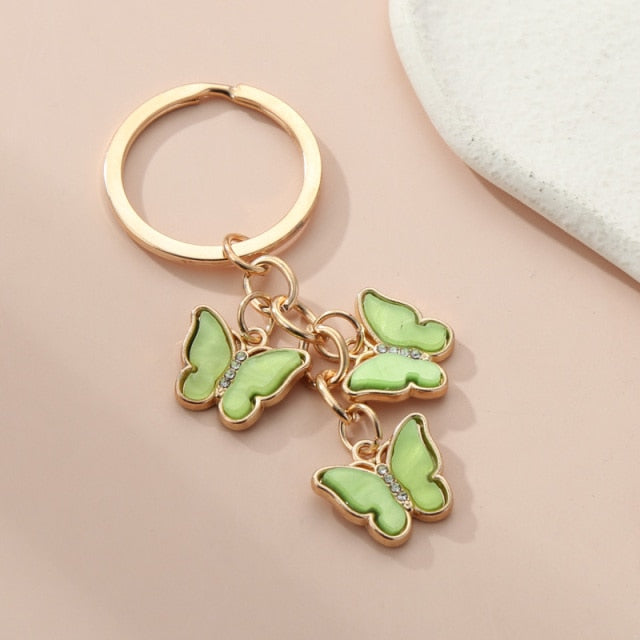 New Colorful Enamel Butterfly Keychain